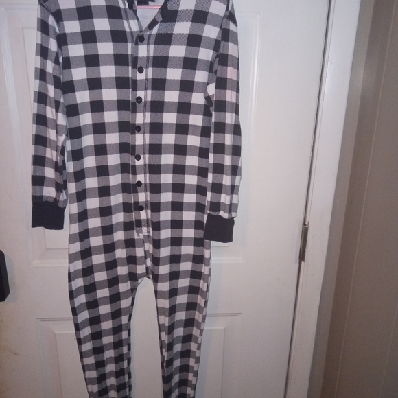 Silver Lilly Union Suit with Drop seat back Plaid Size Medium - Picture 5 of 10